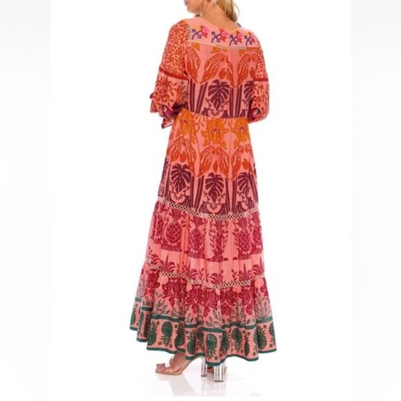 FARM RIO Ainika Print Macaws Maxi Dress - Picture 2 of 3